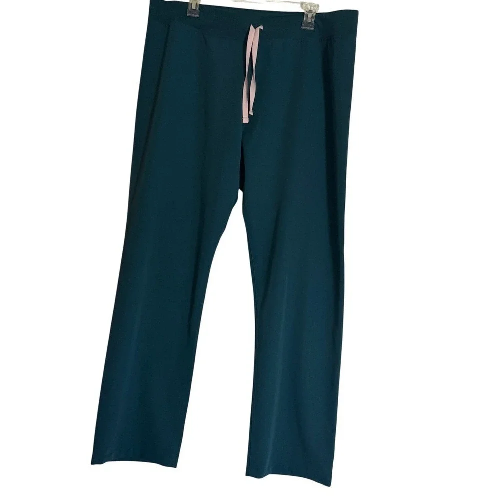 FIGS Livingston Scrub‎ Pants – Teal Blue, Size XL men's drawstring comfy unisex